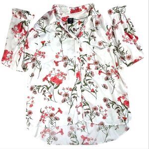 George Floral Long Sleeve Button Up Blouse Size XXL 20
